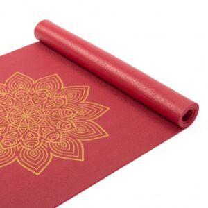 Коврик для йоги с принтом «Ришикеш» Bodhi (красный) 183х60х0.45 см